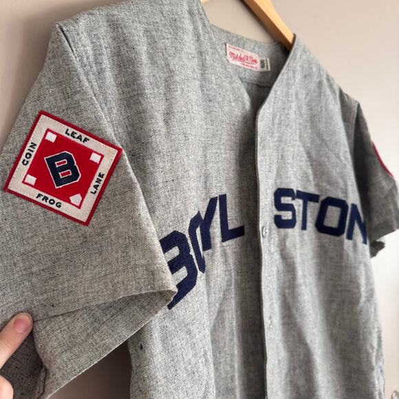 Mitchell & Ness BOYLSTON Trading Co. Wool Basball Jersey Coin & Leaf #34 40 Med - Picture 6 of 8